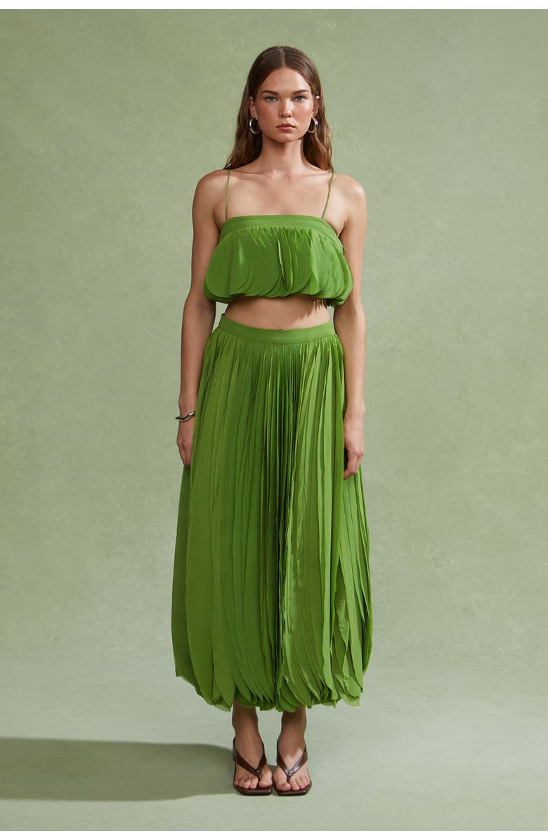 AMUR Sonia Ruffle Top, Main, color, Jungle Moss