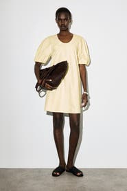 COS Puff-sleeve Cotton Mini Dress
