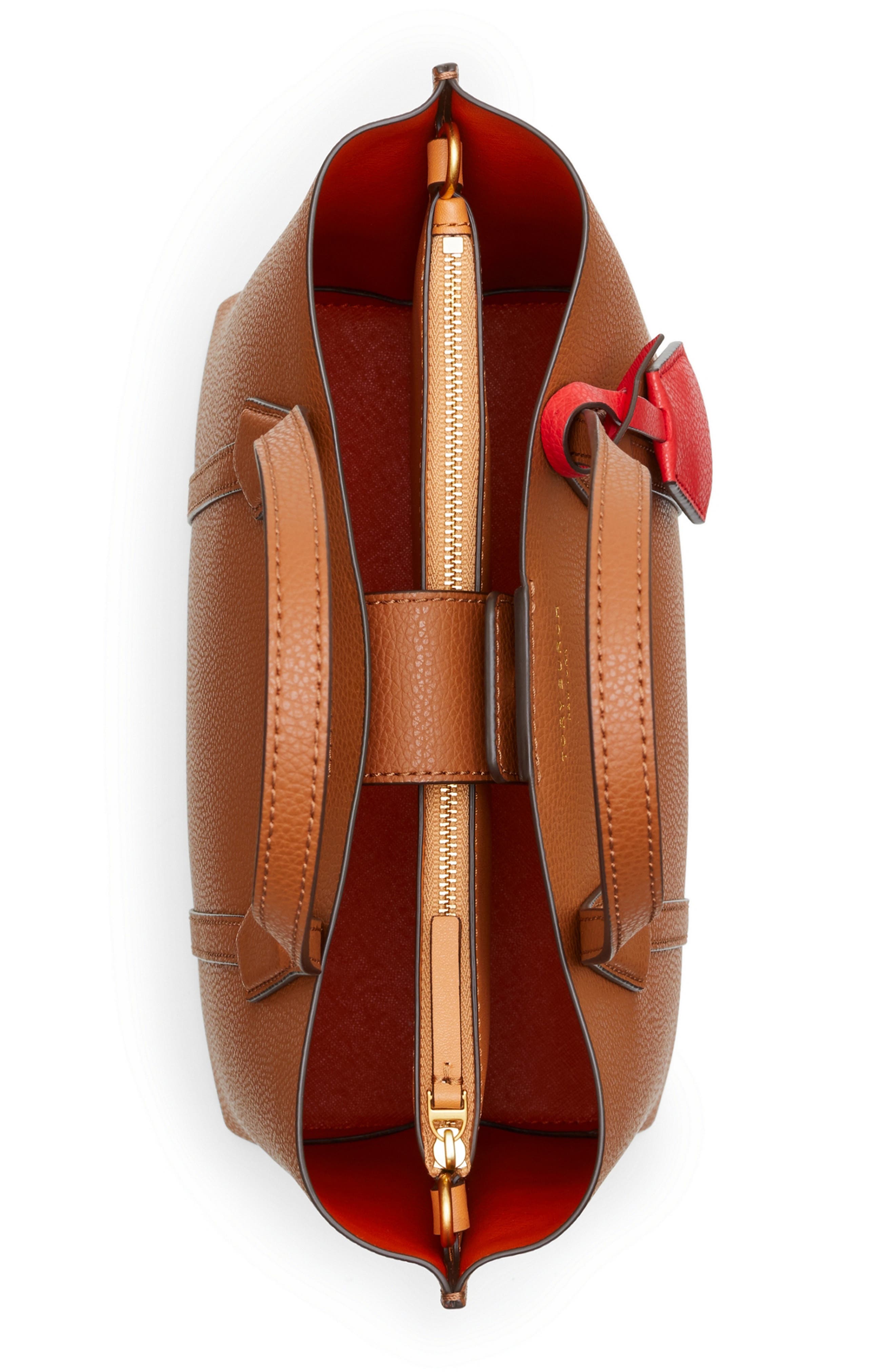 Small Perry Triple Compartment Leather Satchel, Alternate, color, LIGHT UMBER