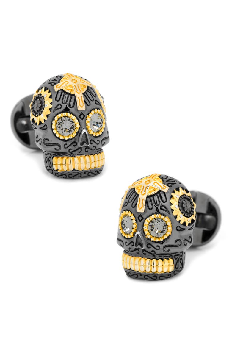 Cufflinks, Inc. Skull Cuff Links, Main, color, Black