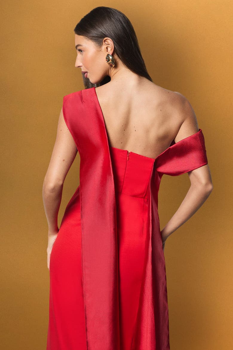 Bardot Contrast Twill Jumpsuit, Alternate, color, Red
