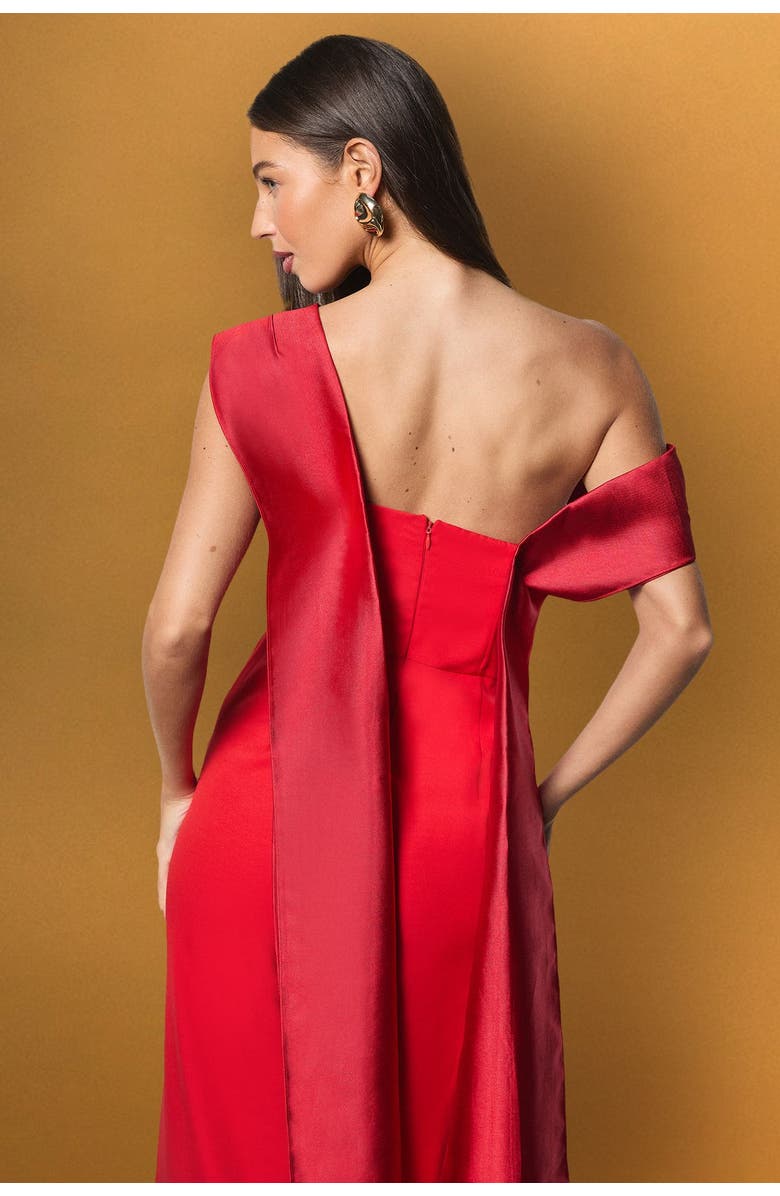 Coast Bardot Contrast Twill Jumpsuit, Alternate, color, Red