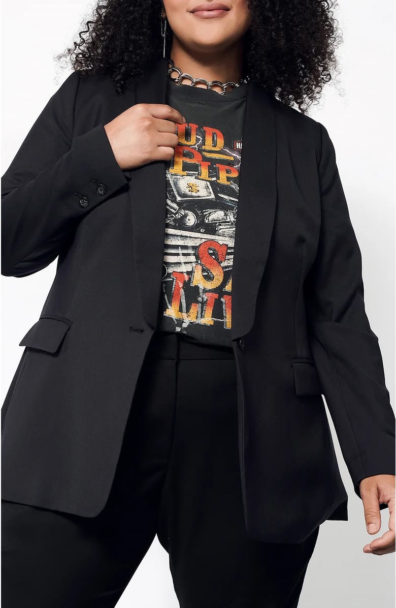 WILDFANG The Empower Tux Blazer, Alternate, color, Black