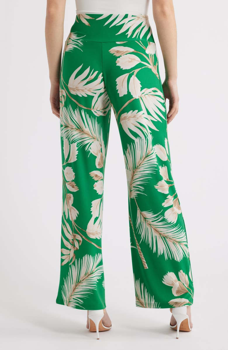 Anne Klein High Waist Print Pull-On Wide Leg Pants, Alternate, color,