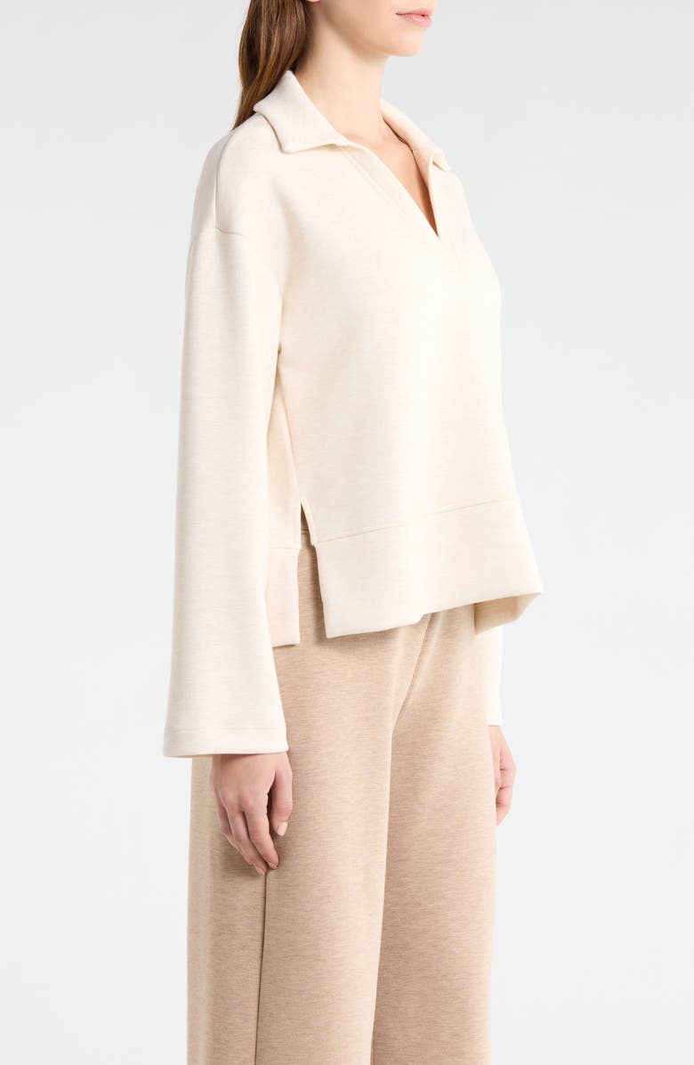 SPANX<sup>®</sup> AirEssentials Polo Sweatshirt, Alternate, color, Oatmeal Heather