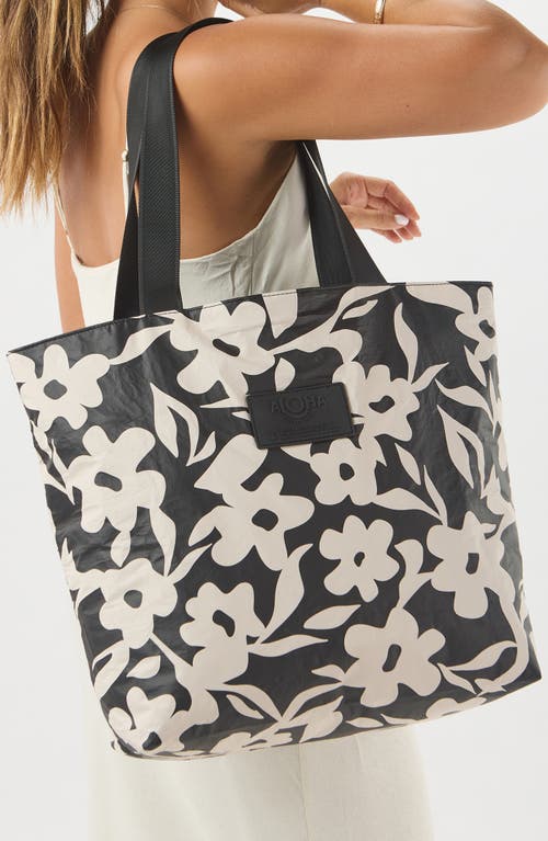 Aloha Collection Day Tripper Fall Flowers Water Resistant Tyvek® Tote In Brown