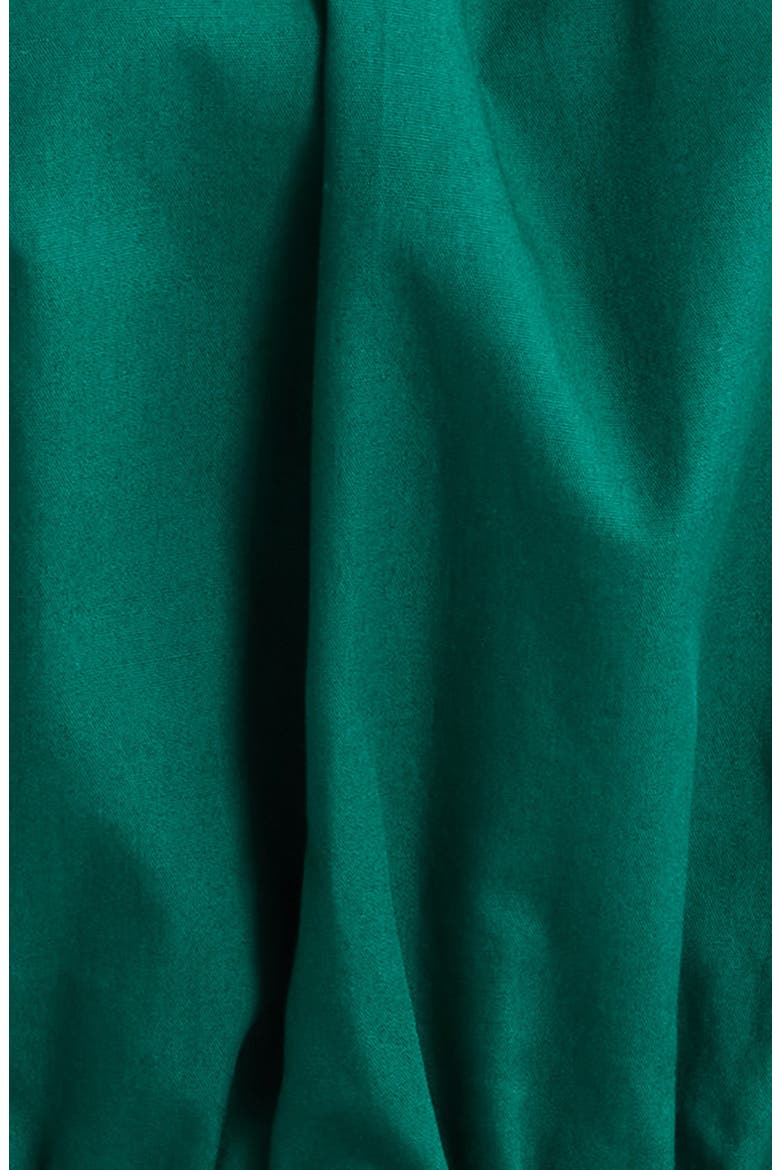 Balloon Sleeve Cotton Poplin Top, Alternate, color, DEEP SPRUCE
