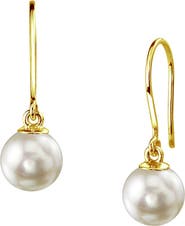 The Pearl Source Japanese Akoya Certified Hanadama Linda Earrings