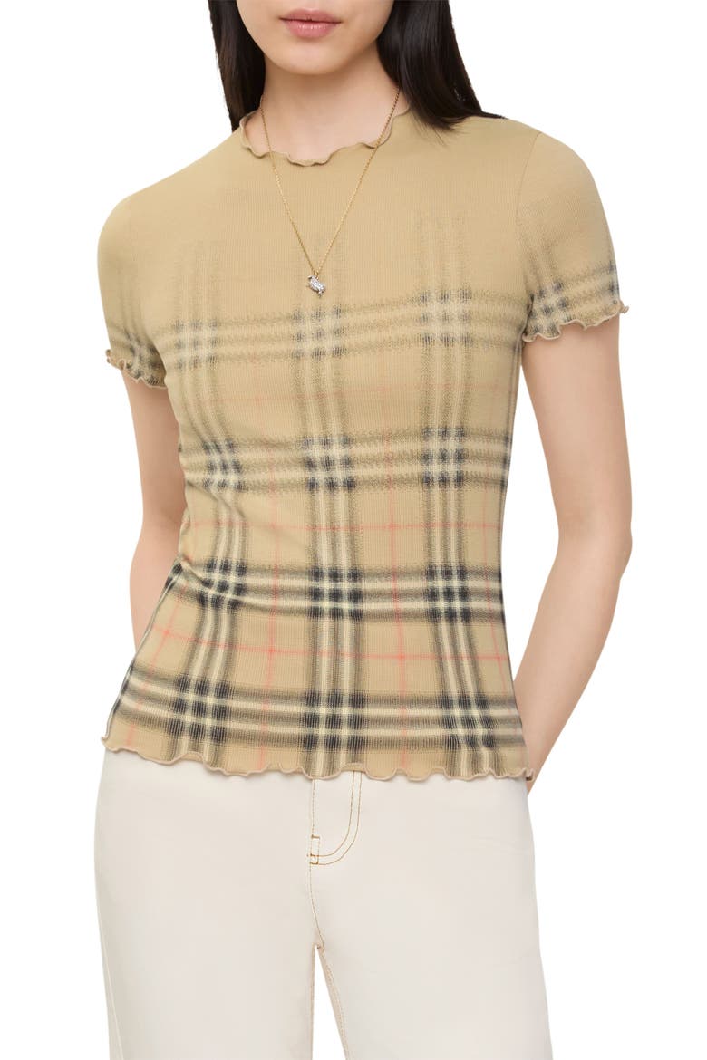 Letty Check T-Shirt, Alternate, color, SAND IP CHECK