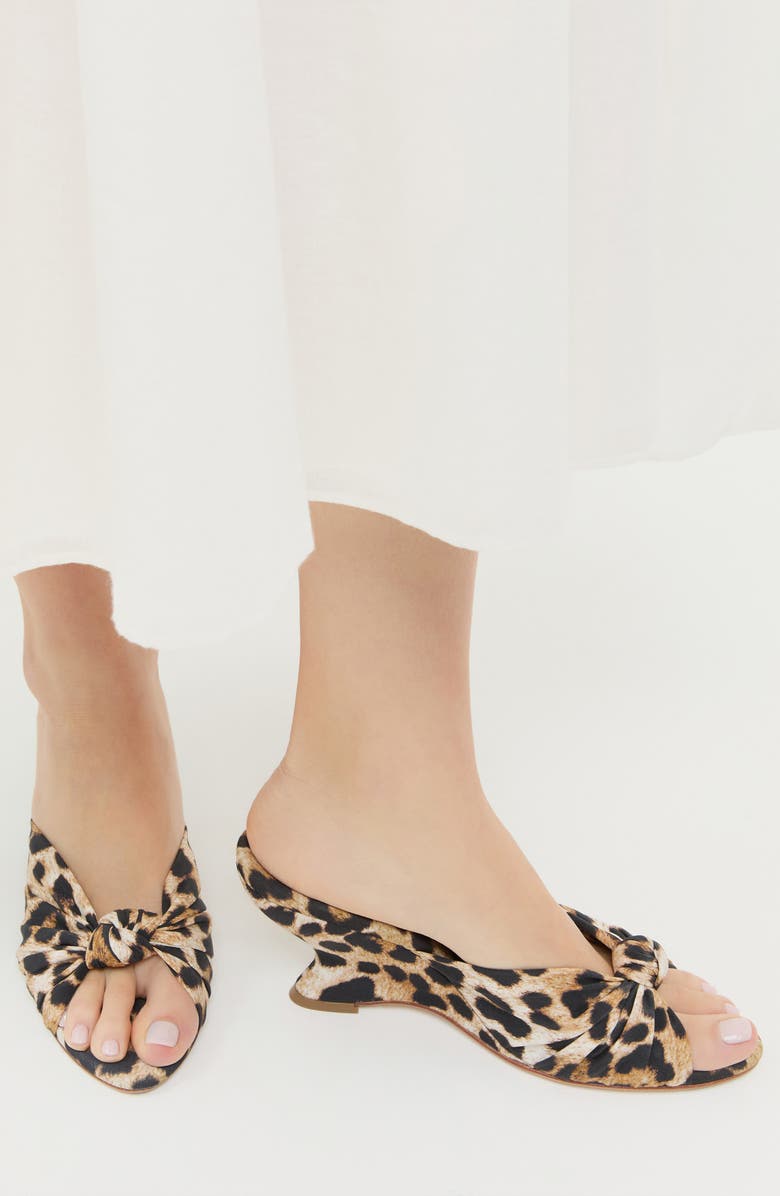 Loeffler Randall Marsy Angled Wedge Sandal, Alternate, color, Leopard