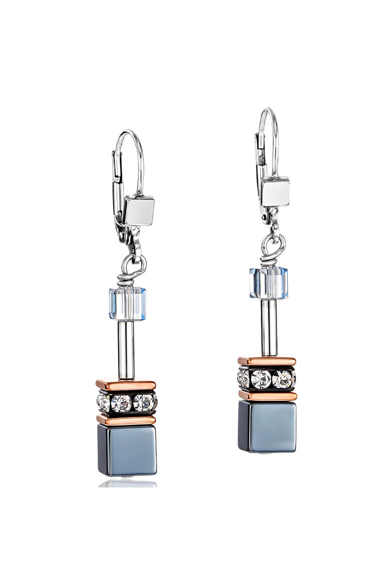 Geocube Earrings, Main, color, Ice Blue