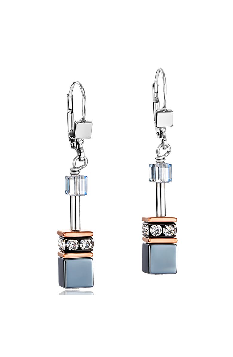 COEUR DE LION Geocube Earrings, Main, color, Ice Blue