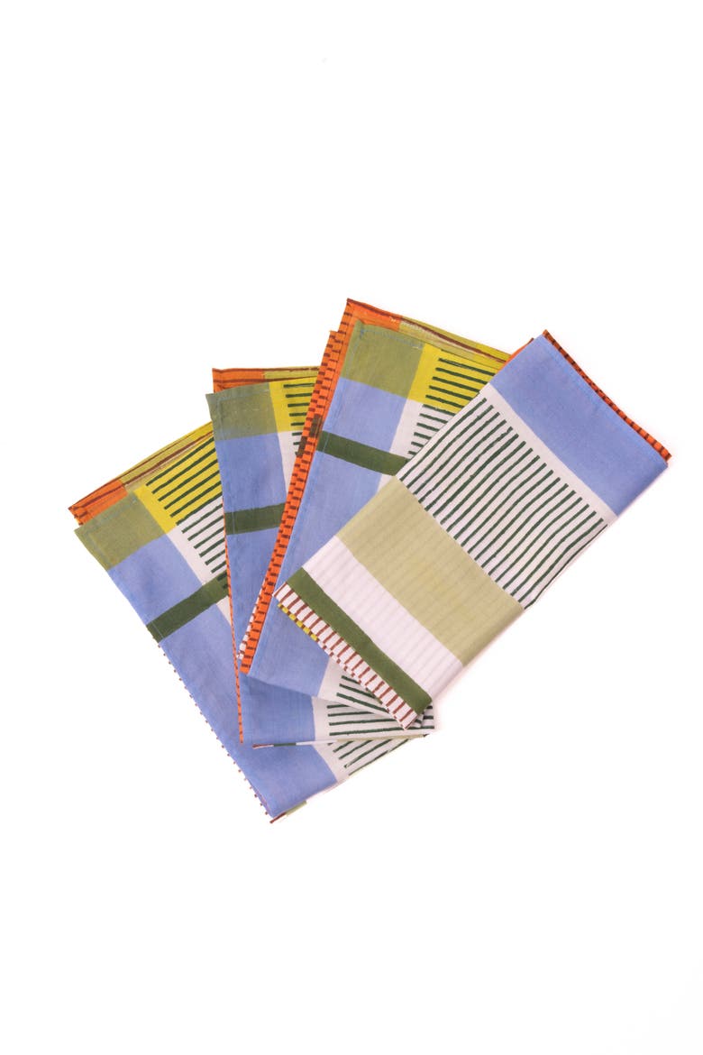 Modernist Striped Napkins - Set of 4, Alternate, color, Multicolor