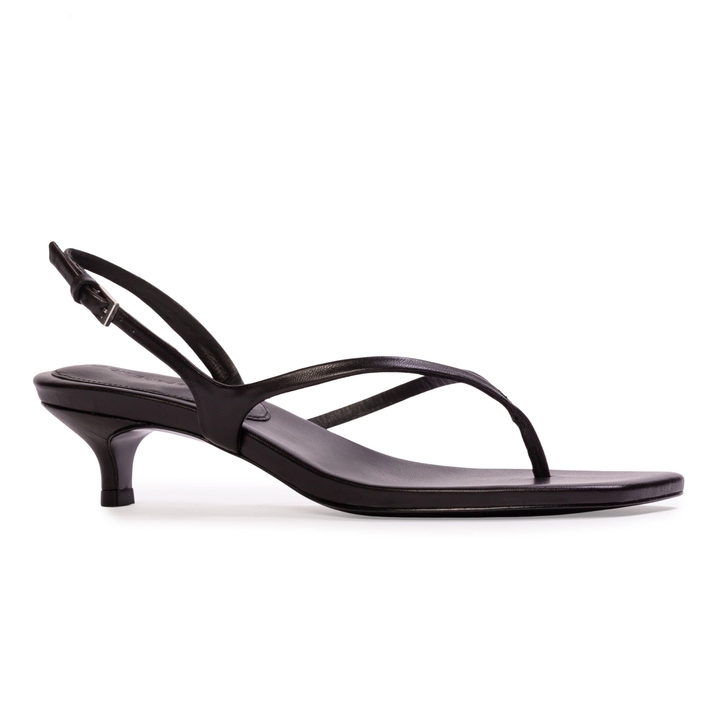 BLACK SUEDE STUDIO Mehak 35 Leather Sandal, Alternate, color, Black Leather