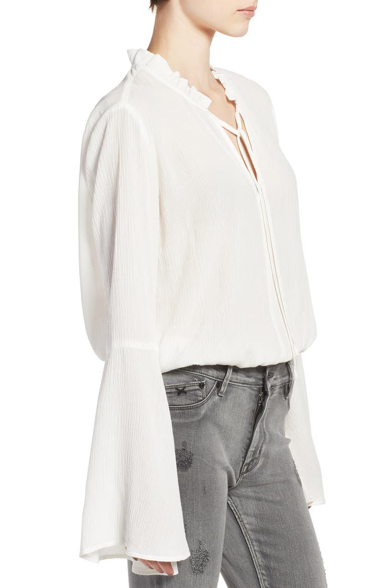 Bell Sleeve Crop Top, Alternate, color, IVORY