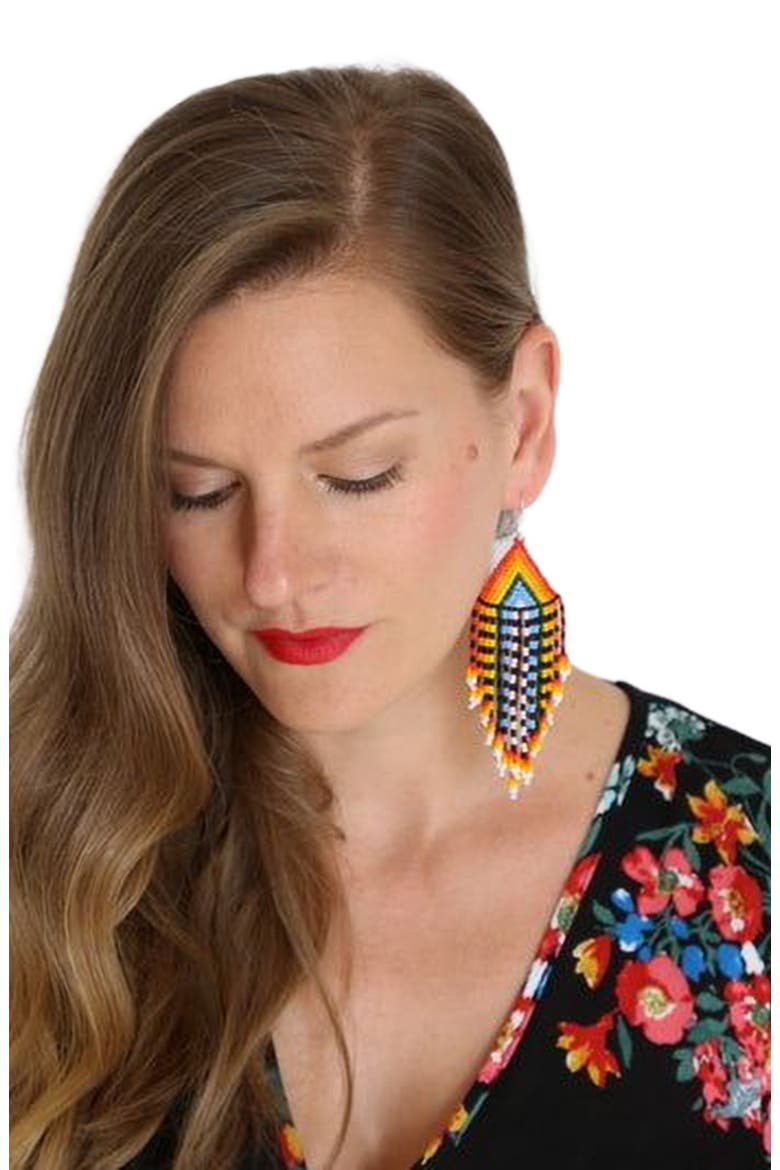 Chameleon Earring, Alternate, color, Red