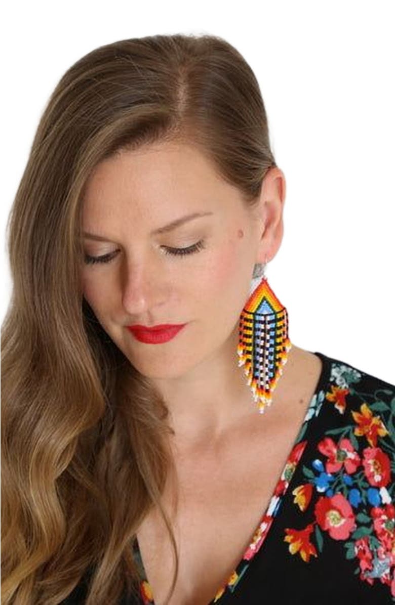 Fosterie Chameleon Earring, Alternate, color, Red