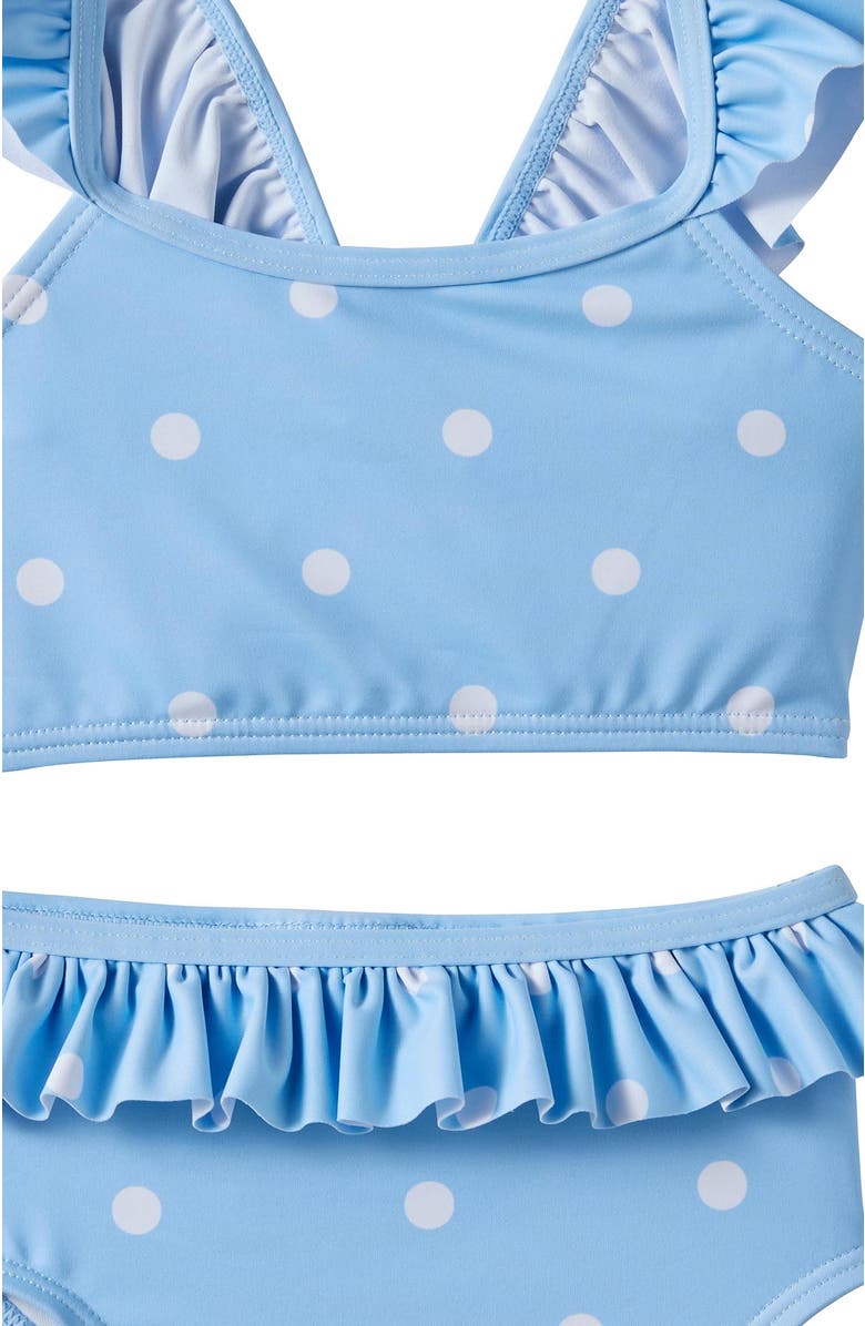 Cotton On Kids Lottie Two Piece Swim Set, Alternate, color, Dawn Blue Spots