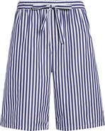 Dolce&Gabbana Stripe Cotton & Silk Poplin Bermuda Shorts