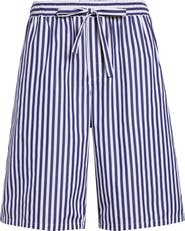 Dolce&Gabbana Stripe Cotton & Silk Poplin Bermuda Shorts