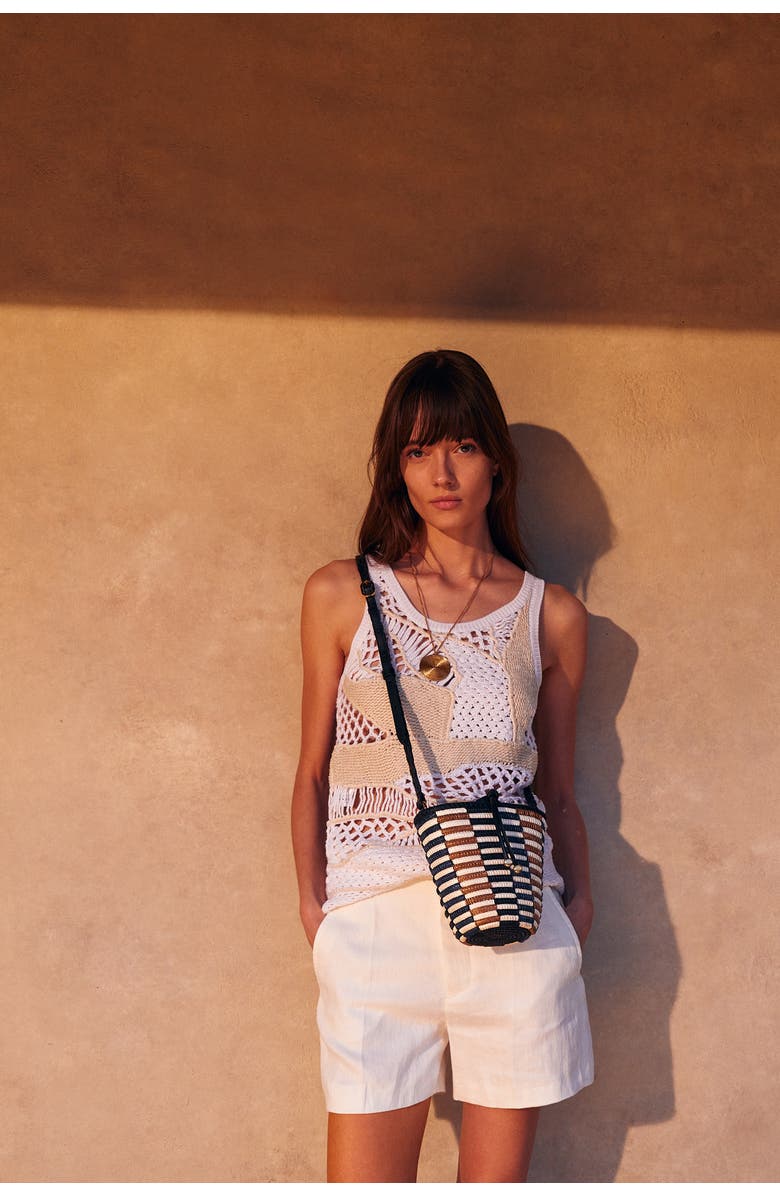 Cesta Collective Mini Fan Whipstitch Crossbody Basket Bag, Alternate, color,