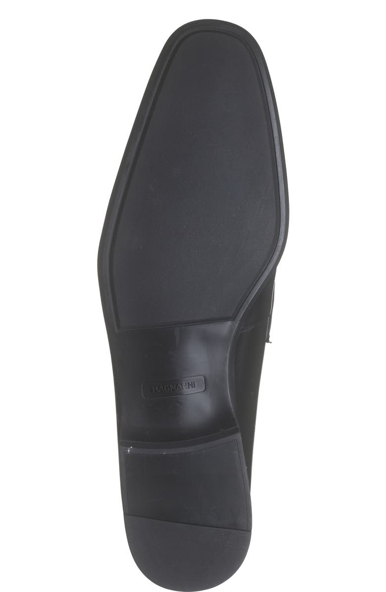 Magnanni Talaz Side Bit Leather Loafer, Alternate, color, Black