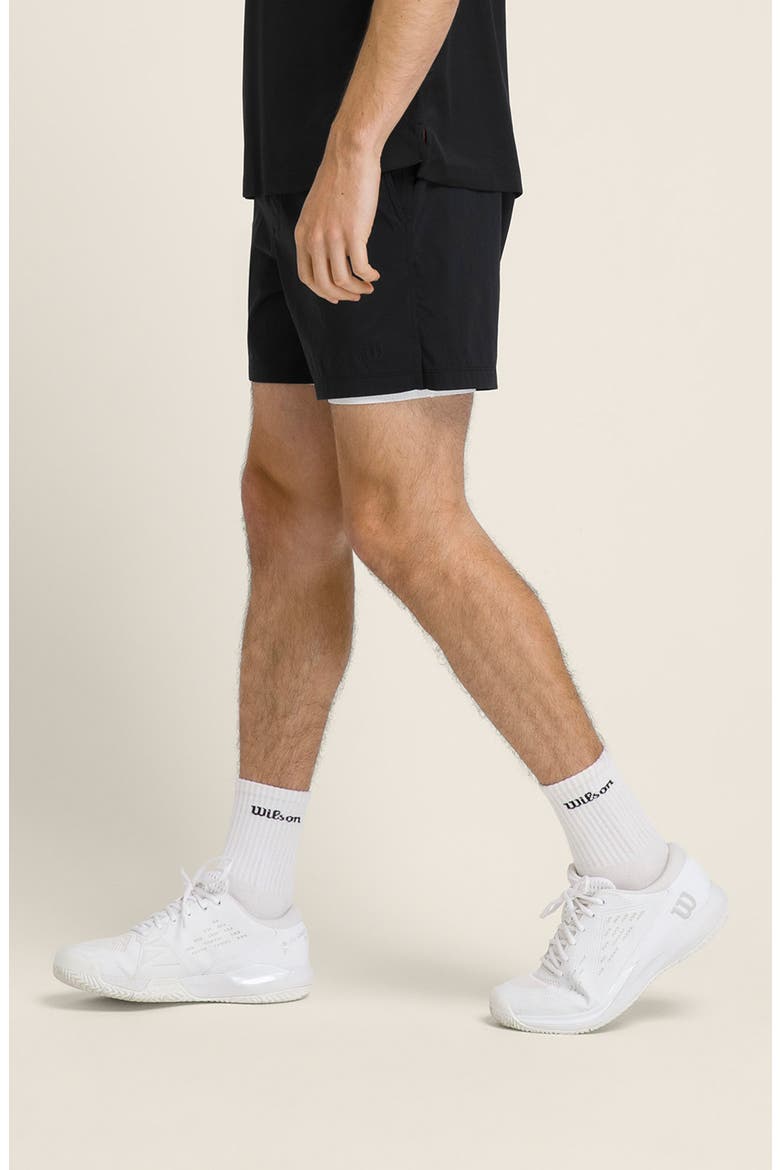 Tennis Volley 6-Inch Shorts, Alternate, color, BLACK