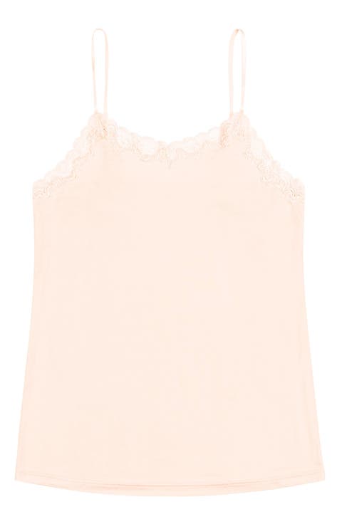 Soft Silk Lace Trim Camisole