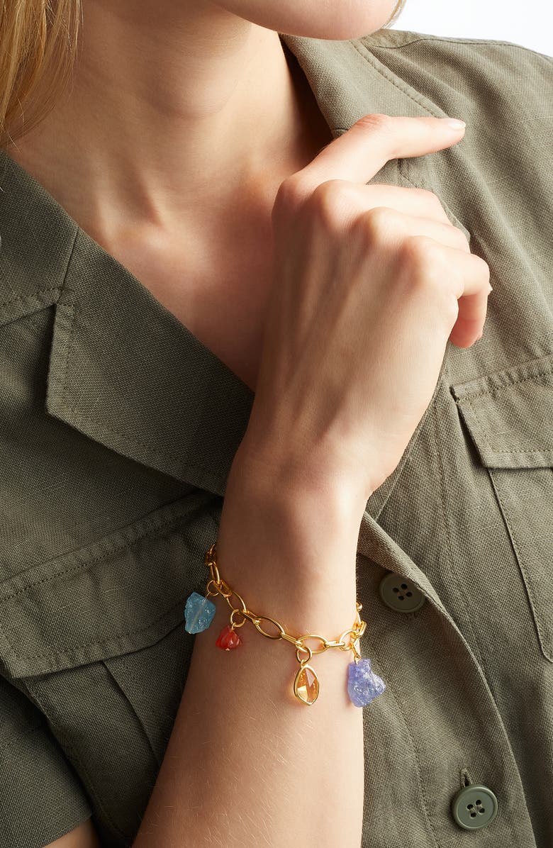 Monica Vinader x Caroline Issa Gemstone Bracelet, Alternate, color, 