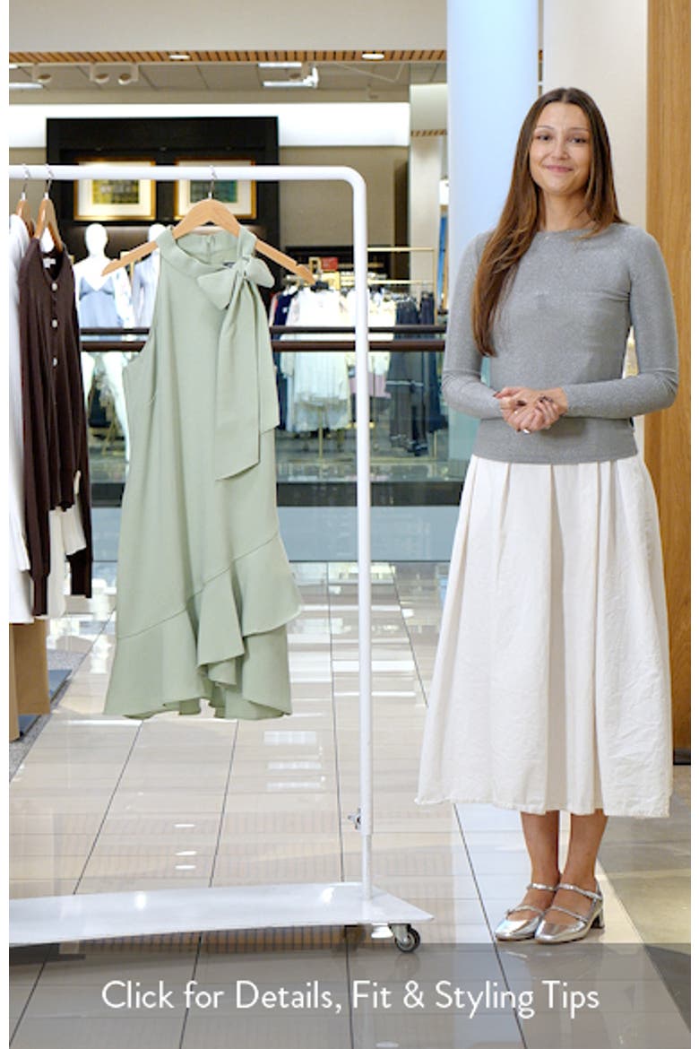 Ruffle Detail Stretch Crepe Dress video