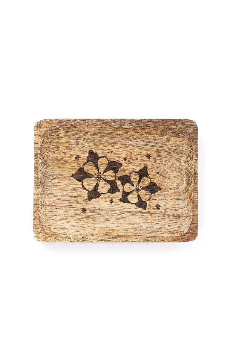 Matr Boomie Colorado State Blue Columbine Trinket Dish, Main, color, Natural
