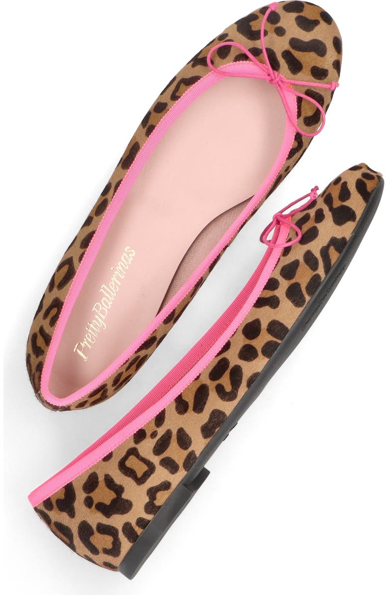 Pretty Ballerinas Round Toe Leopard Ballet Flat, Alternate, color, Black