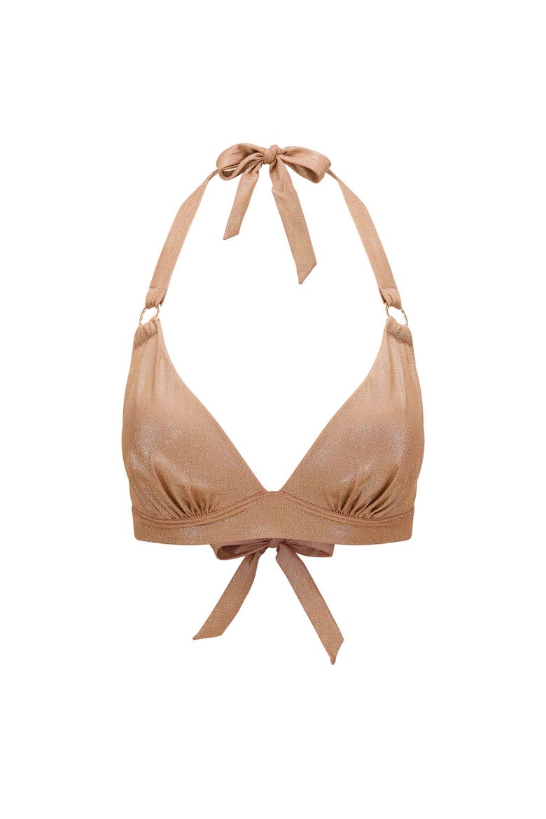 Rina Swimwear Bikini Top, Alternate, color, Medium beige