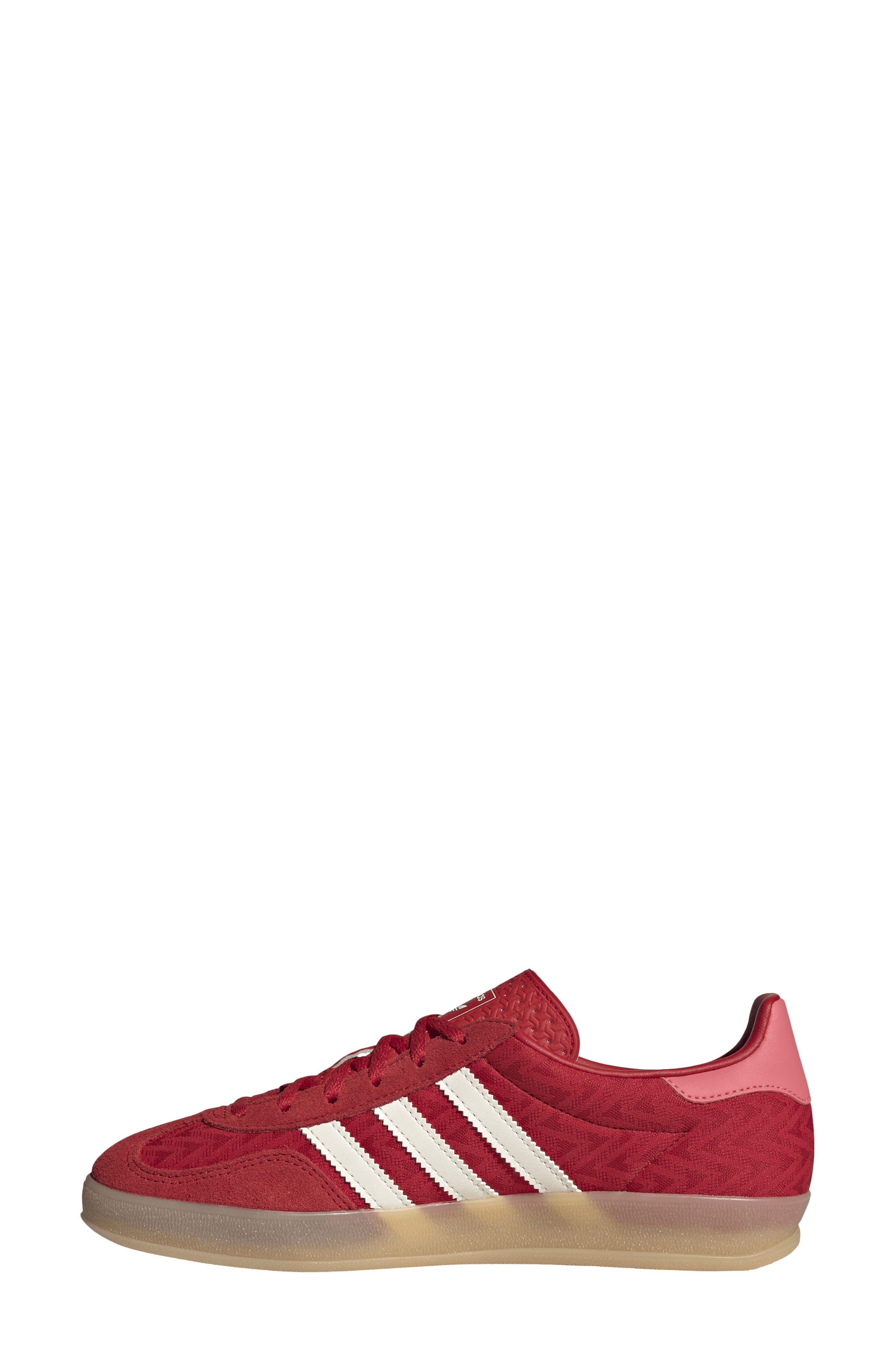 adidas Gazelle Indoor Sneaker, Alternate, color, Scarlet/ Core White/ Gum 3