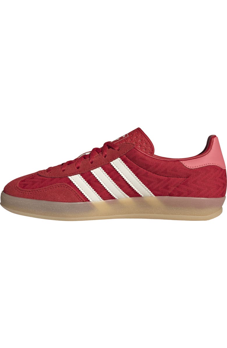 adidas Gazelle Indoor Sneaker, Alternate, color, Scarlet/ Core White/ Gum 3