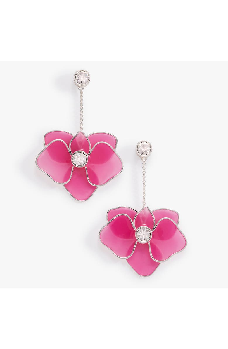 Alex and Ani New York Botanical Garden<sup>®</sup> Orchid Statement Earrings, Main, color, Pink