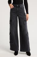 HIDDEN JEANS High Waist Wide Leg Cargo Jeans