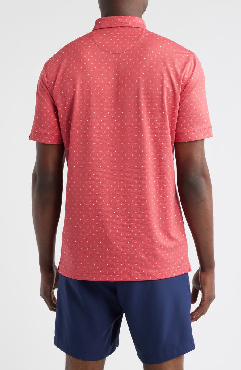 Mizzen+Main Halyard Trim Fit Dot Print Polo, Alternate, color, Red Clay Dot