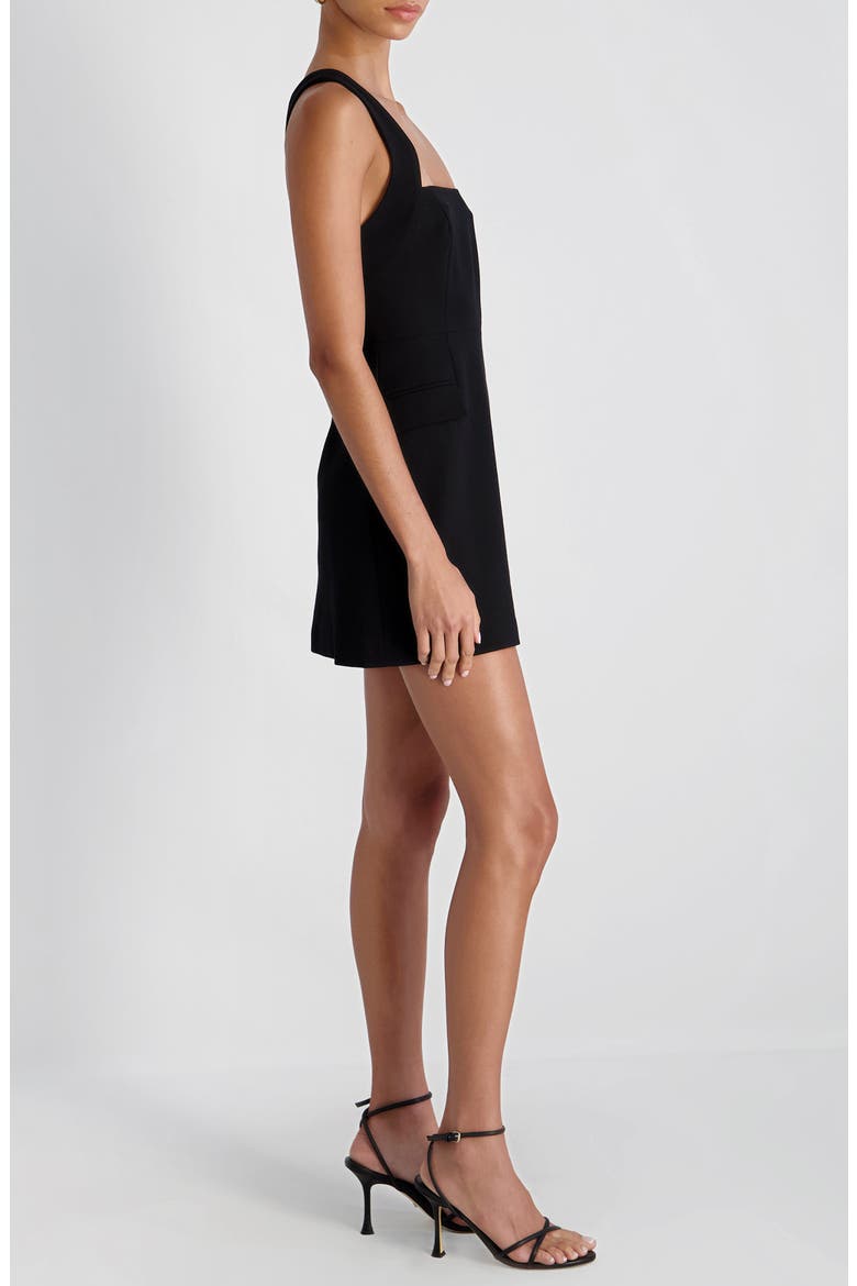 Whisper Crisscross Strap Minidress, Alternate, color, BLACK
