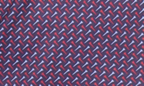 Tailorbyrd Golf Tee Print Long Sleeve Performance Quarter Zip Polo In Multi