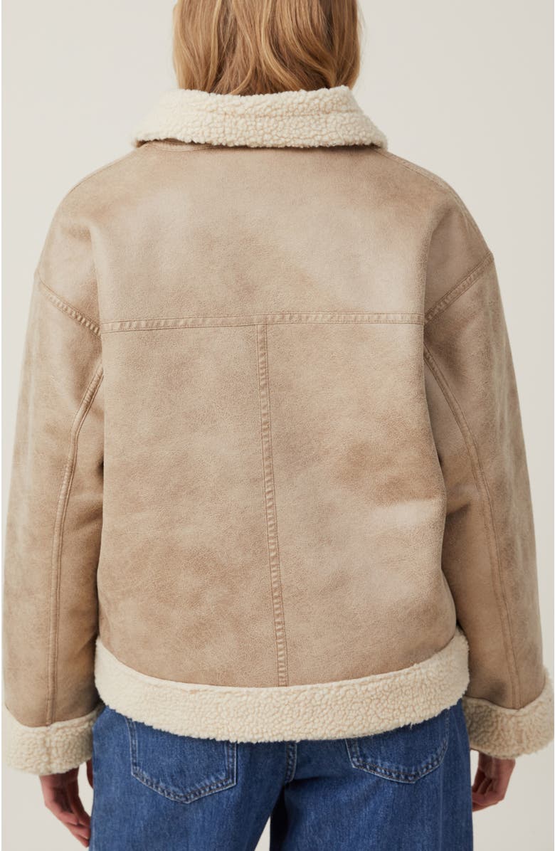 Cotton On Dakota Faux Leather Jacket, Alternate, color, 