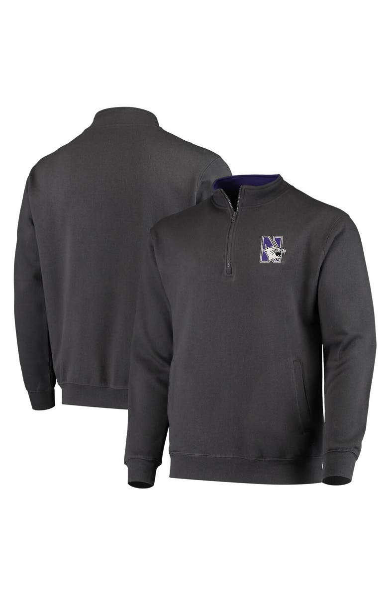 COLOSSEUM Men's Colosseum Charcoal Northwestern Wildcats Tortugas Logo Quarter-Zip Jacket, Main, color, Charcoal