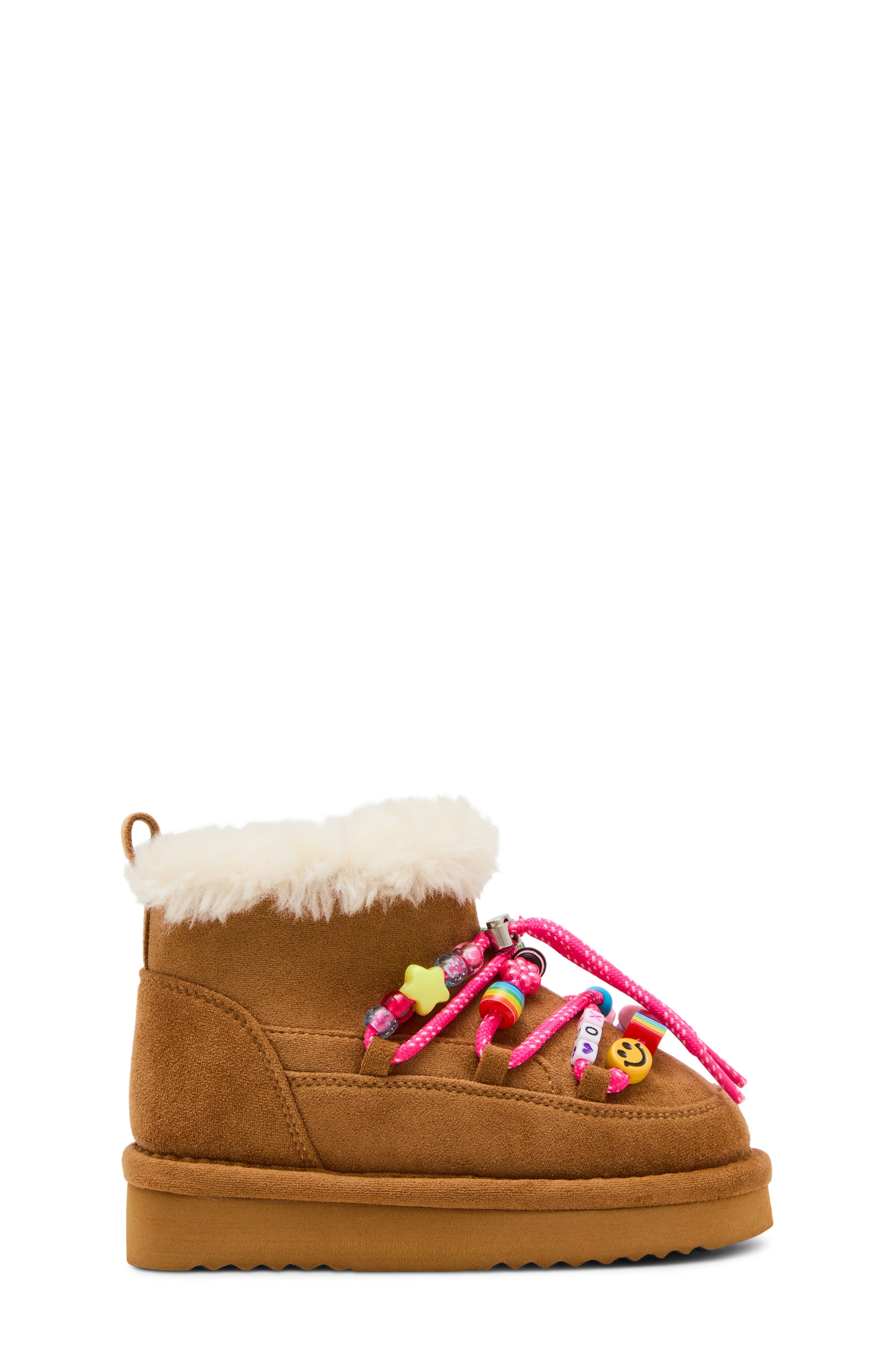 Steve Madden Kids' TGlazer Faux Fur Lined Boot, Alternate, color, Cognac