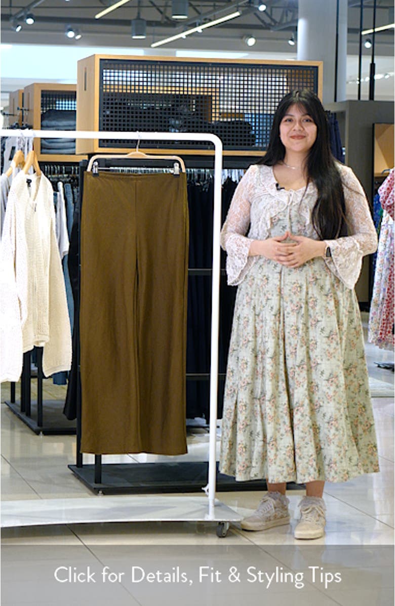 Gale High Waist Linen Pants, sales video thumbnail