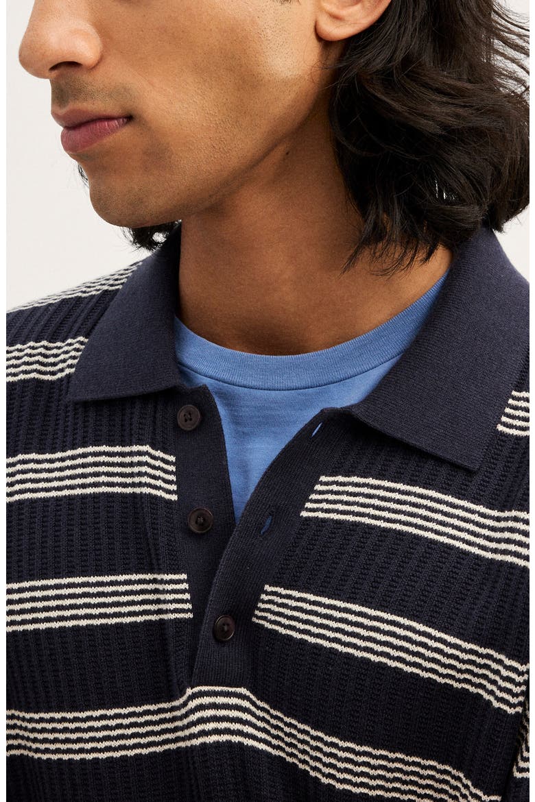 Carlos Striped Polo, Alternate, color, INK