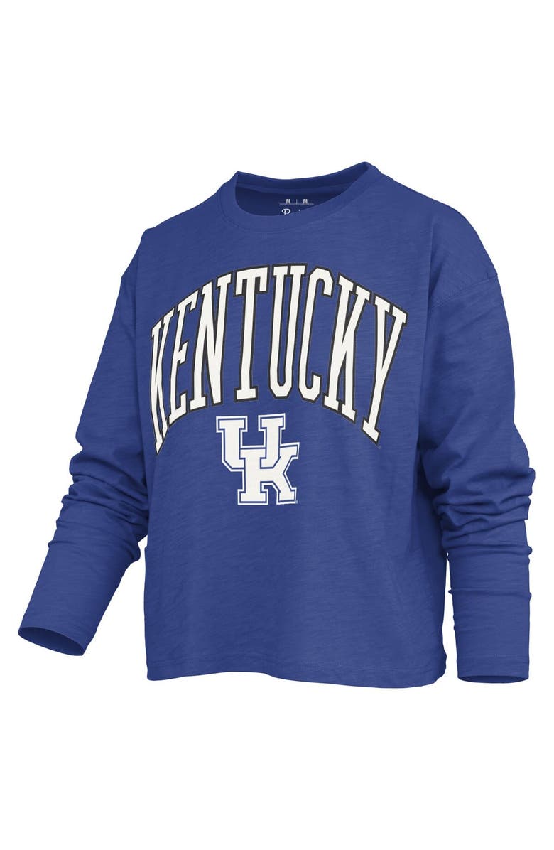 PRESSBOX Women's Pressbox Royal Kentucky Wildcats Motley Boxy Waist-Length Long Sleeve T-Shirt, Alternate, color, Royal