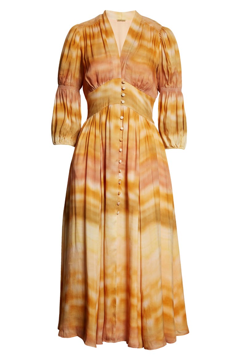 Willow Button Front Dress, Alternate, color, DUSTY DYE