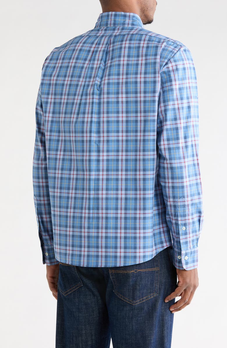 Brooks Brothers Plaid Long Sleeve Cotton Button-Down Shirt, Alternate, color, Blue Multi