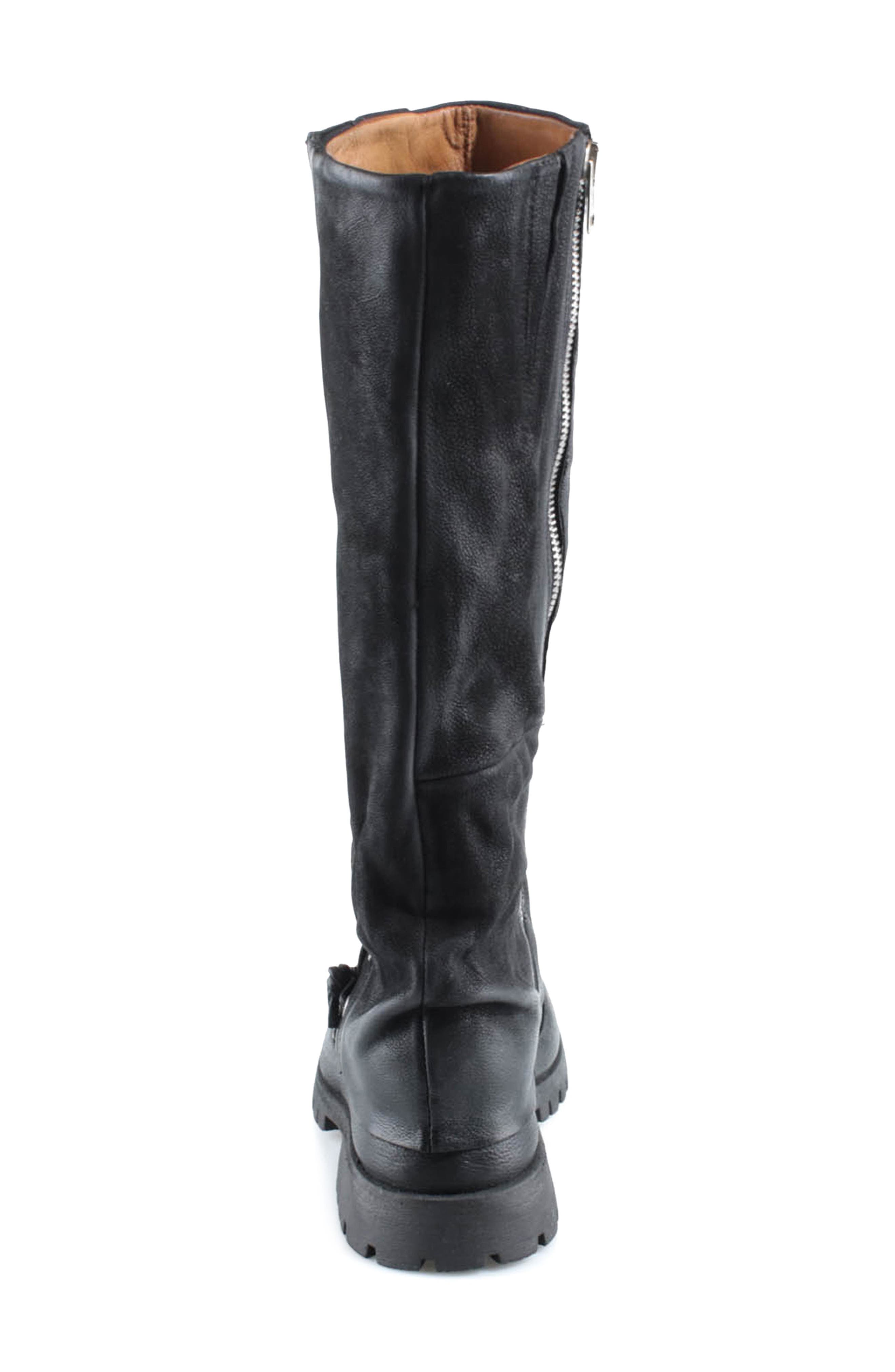 Doson Leather Knee High Boot, Alternate, color, BLACK