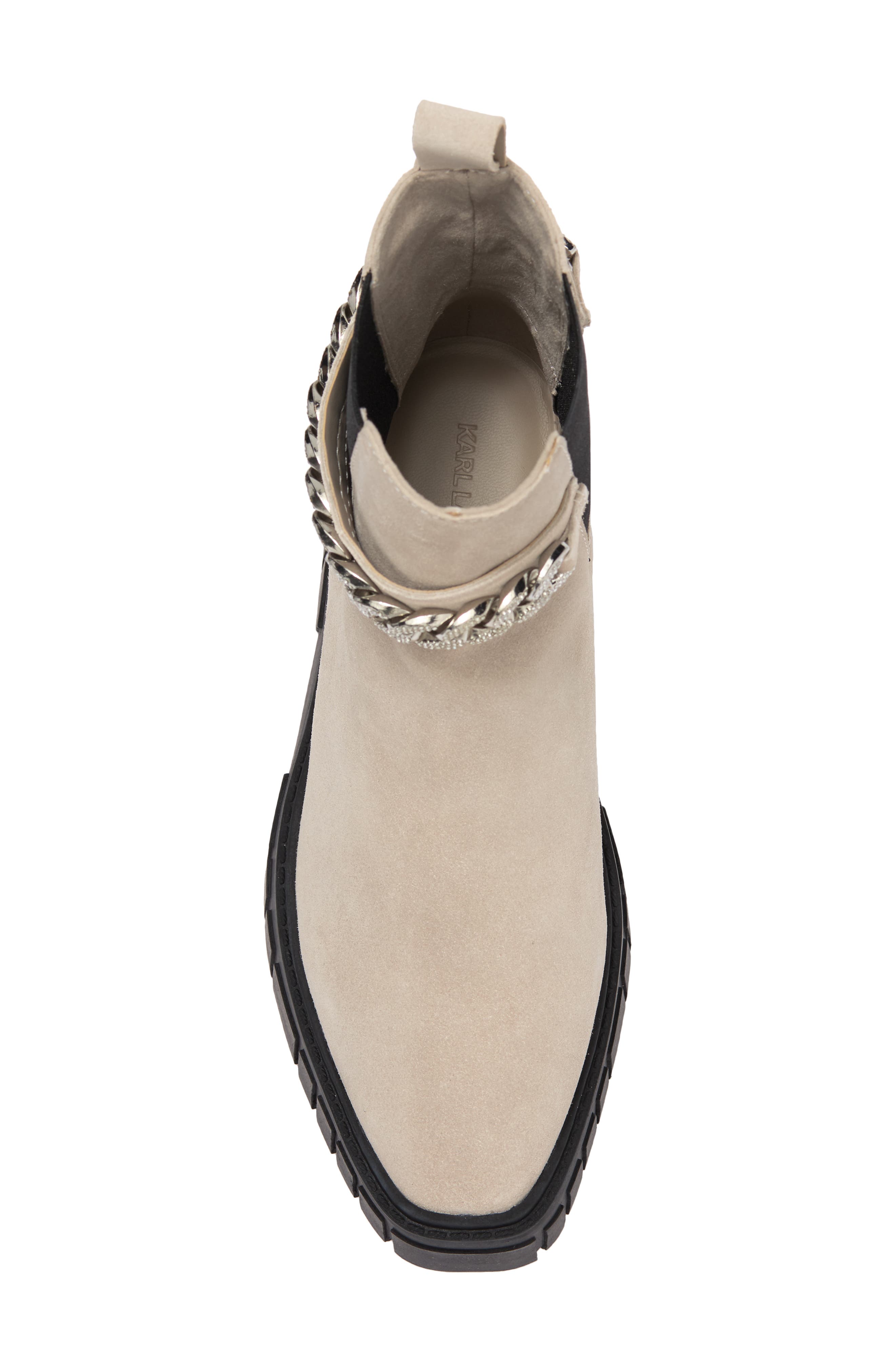 KARL LAGERFELD PARIS Reign Chain Cuff Platform Chelsea Boot (Women ...